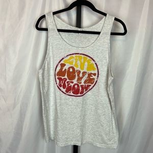 CatLadyBox Live Love Meow Tank Top, size Medium